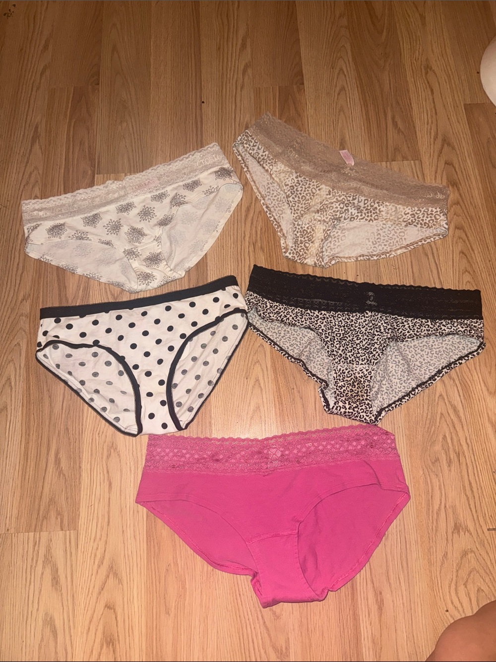 Victorias secret Bikini Panty Pack - Pink, White, Black, Tan, Cream size large